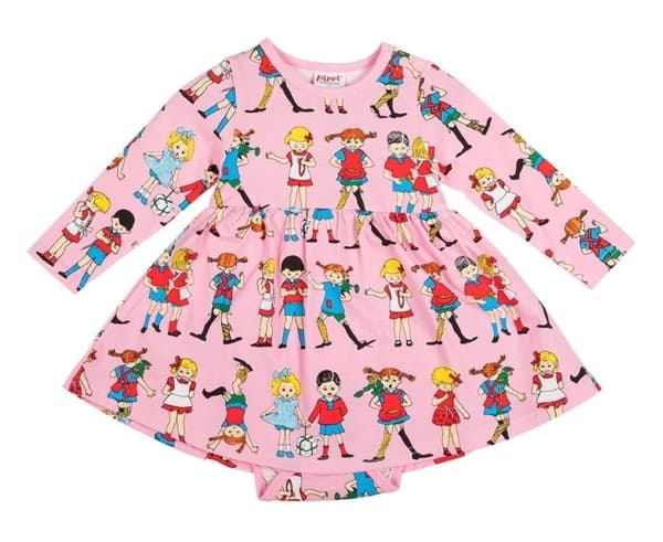 Peppi Pitkätossu - Peppi ystävien kanssa - body, pinkki