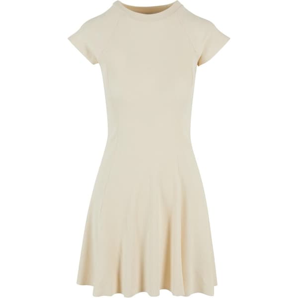 Urban Classics Womens/Ladies Ribbed Skater Dress White Sand XXL
