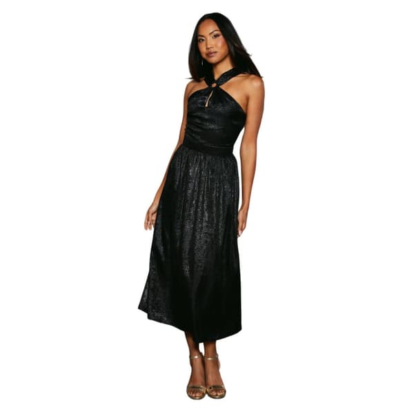 Principles Womens/Ladies Metallic Halter Neck Midi Dress