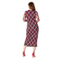 Miniatyrbillede 2 af 3: Principles Womens/Ladies Geometric Mesh Ruched Front Midi Dress