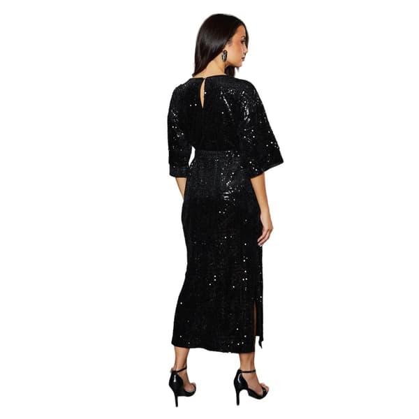 Principles Womens/Ladies Sequin Belted Batwing Midi Dress