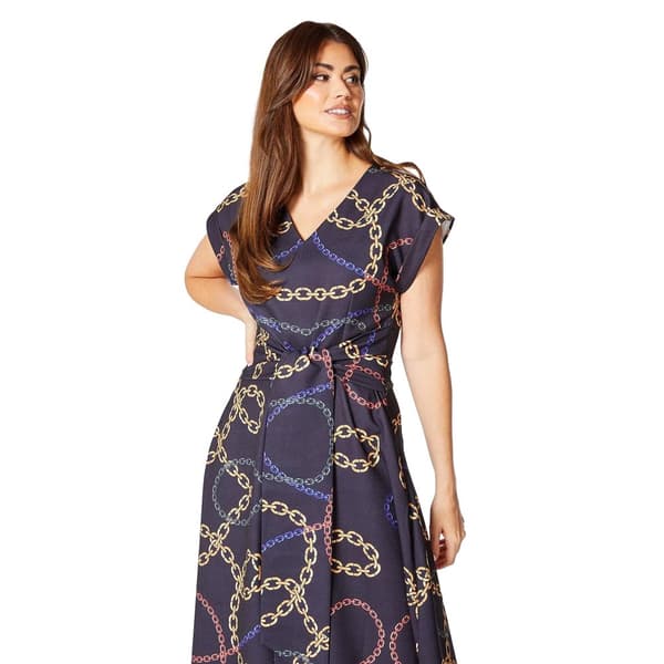 Principles Womens/Ladies Chain Print Belted Midi Dress