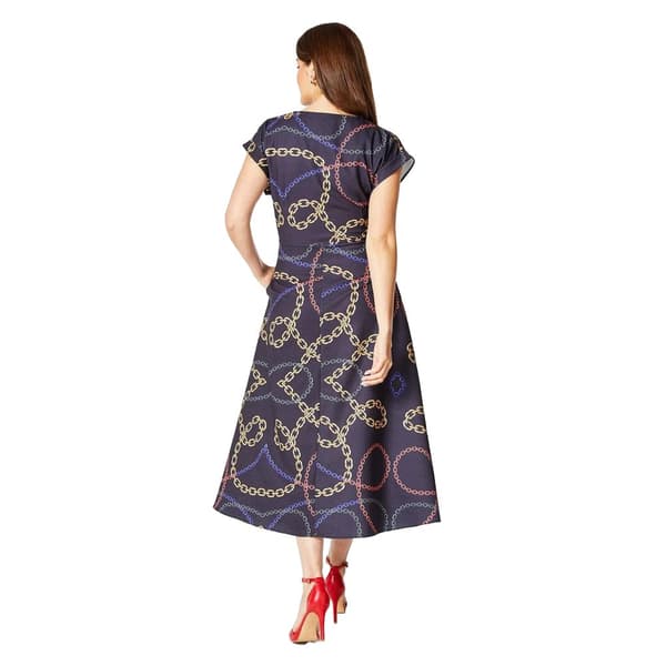 Principles Womens/Ladies Chain Print Belted Midi Dress