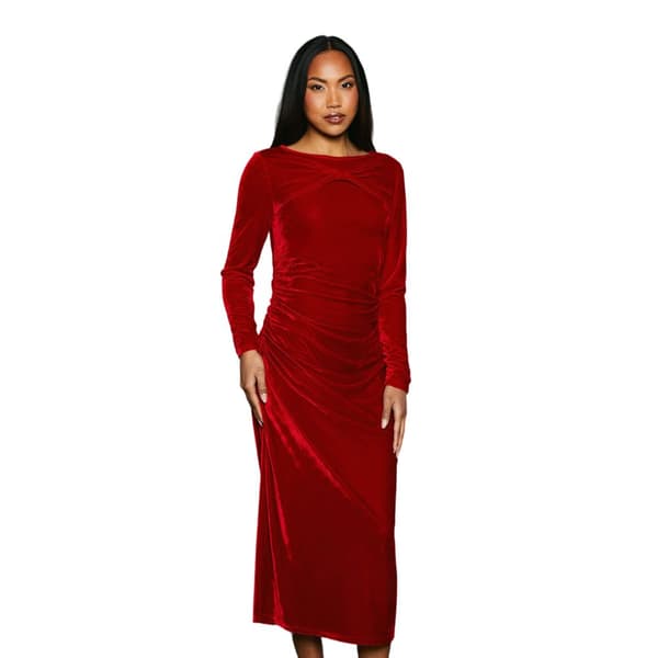 Principles Womens/Ladies Front Knot Midi Dress Red 14 UK