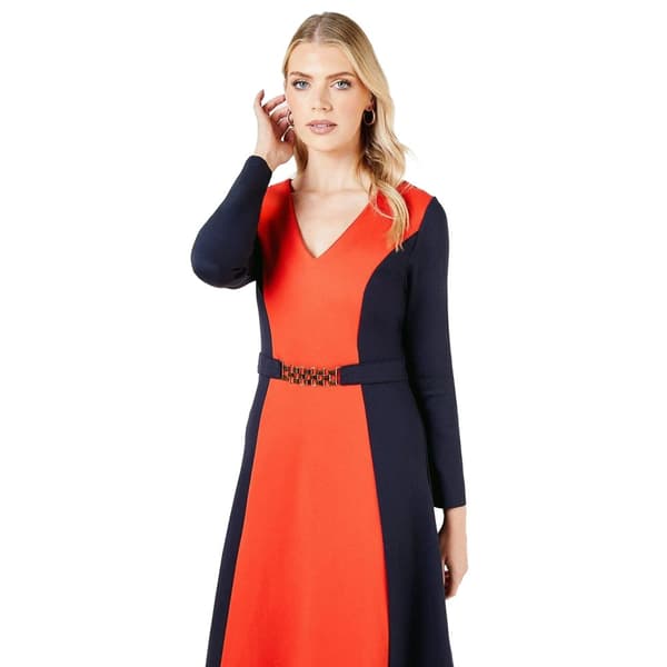 Principles Womens/Ladies Colour Block Ponte Belted Midi Dress