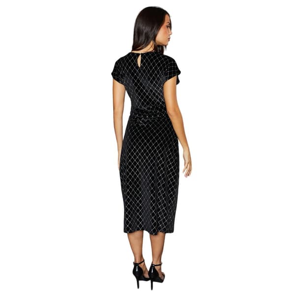 Principles Womens/Ladies Glitter Velvet Ruched Waist Midi Dress