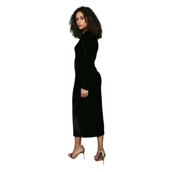 Principles Womens/Ladies Asymmetric Velvet Cut Out Midaxi Dress