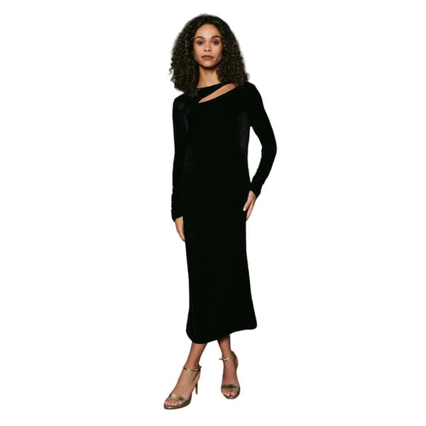 Principles Womens/Ladies Asymmetric Velvet Cut Out Midaxi Dress