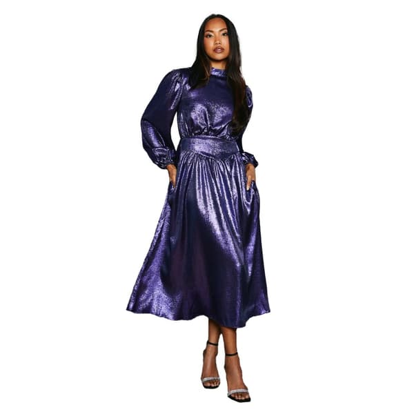 Principles Womens/Ladies Metallic Waist Detail Midi Dress