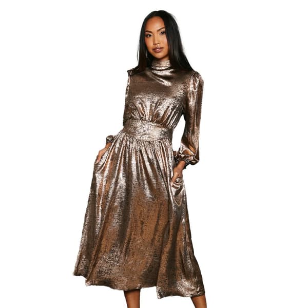 Principles Womens/Ladies Metallic Waist Detail Midi Dress