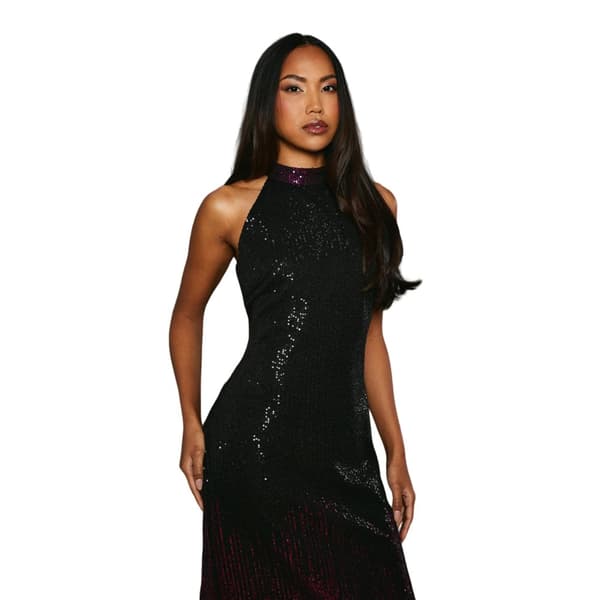 Principles Womens/Ladies Ombre Sequin Halter Neck Midi Dress