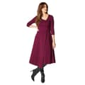 Miniatyrbillede 1 af 3: Principles Womens/Ladies Ponte Asymmetric Hem Midi Dress
