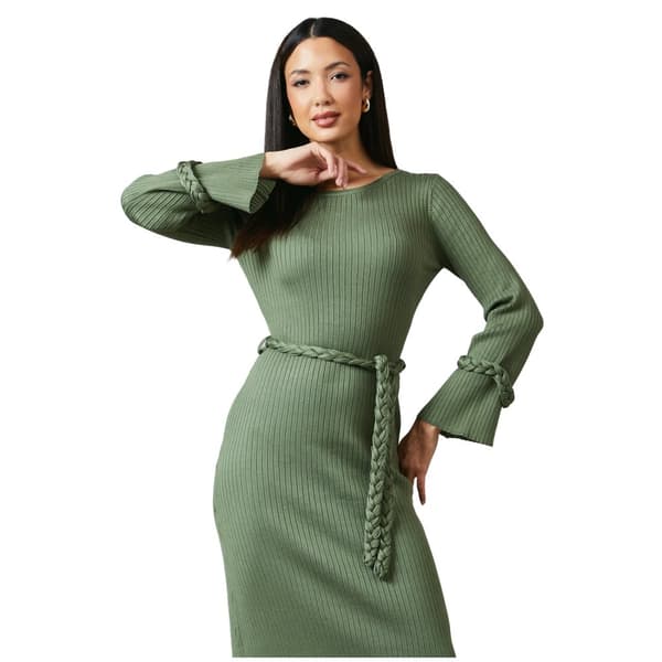 Principles Womens/Ladies Plaited Belted Midi Dress