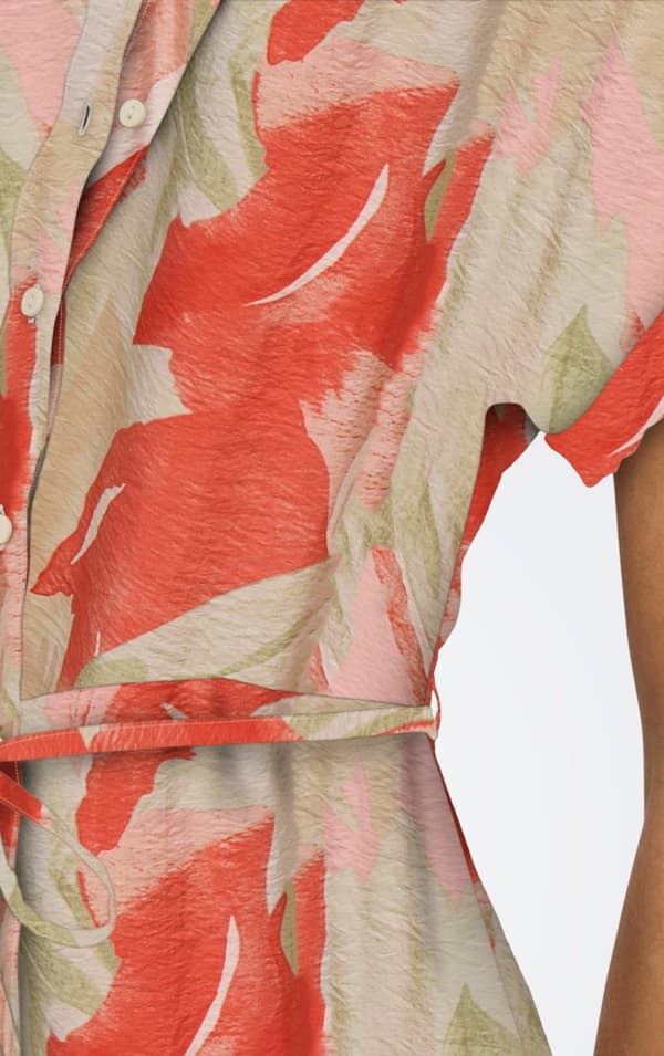 Jacqueline - jdyCamille SS Shirt Dress Abstract Leaves Print