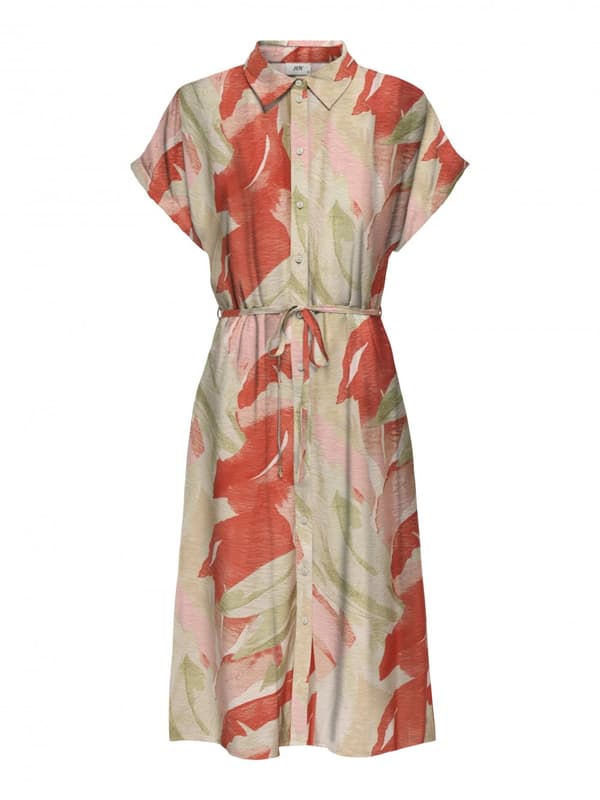 Jacqueline - jdyCamille SS Shirt Dress Abstract Leaves Print