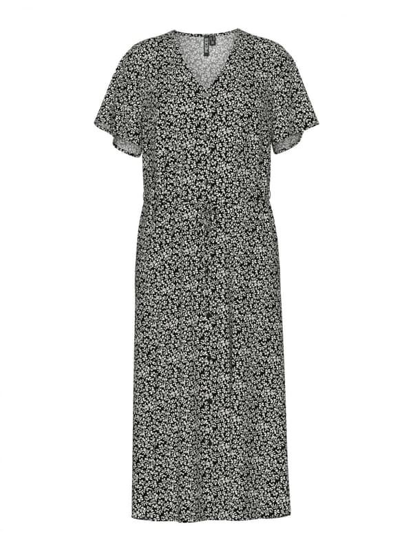 Pieces - pcNya SS V-neck Midi Dress Ditsy Flower Print
