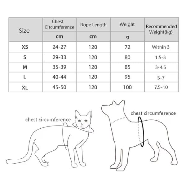 Katt & hund sele som är enkelt och justerbart