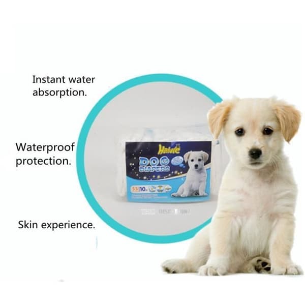 TD® 1-pack engångsblöjor för hund Varma stora husdjur Hygienisk Hygien Komfort Absorberande Vattentät