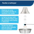 Miniatyrbild 5 av 6: Husdjursfontän - PETSAFE - SEASIDE - Rostfritt stål - 1,8 L - Tyst - Filtrerat vatten
