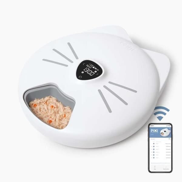 Kissan vesilähde - CATIT - PIXI - 2,5 l - LED-valolla - Kolme veden virtausasetusta - Vaaleanpunainen
