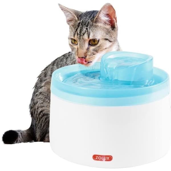 Zolux Vandfontæne - Til Katte og Hunde - Med Filterpatron - 2 Liter