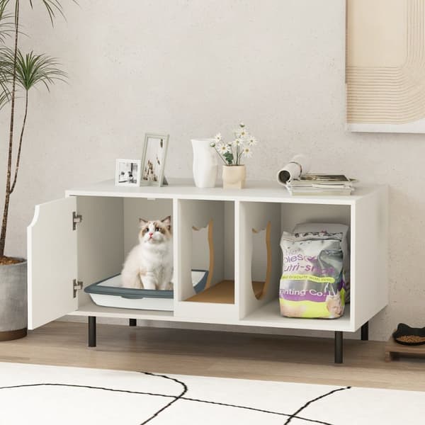 Kattlåda i förvaring, 100x52x55 cm, Vit
