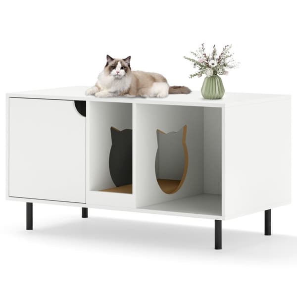 Kattlåda i förvaring, 100x52x55 cm, Vit