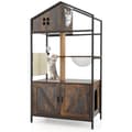 Miniatyrbillede 1 af 8: Katte tårn, 80x48x150 cm, Rustikt brun