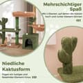 Miniatyrbillede 1 af 8: Katte træ, 90x31x81 cm, Grøn+Brun
