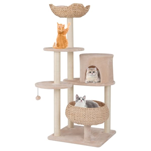 Kattträd, 60x57x146 cm, Beige