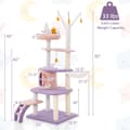Miniatyrbillede 5 af 8: Katte tårn, Multi-level Katte tårn med Sisal Covered Kradsestolper-M