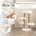 Miniatyrbillede 7 af 8: Katte tårn, 16.5x16.5x34 tommer, Naturhvid