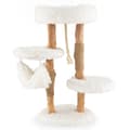 Miniatyrbillede 1 af 8: Katte tårn, 16.5x16.5x34 tommer, Naturhvid