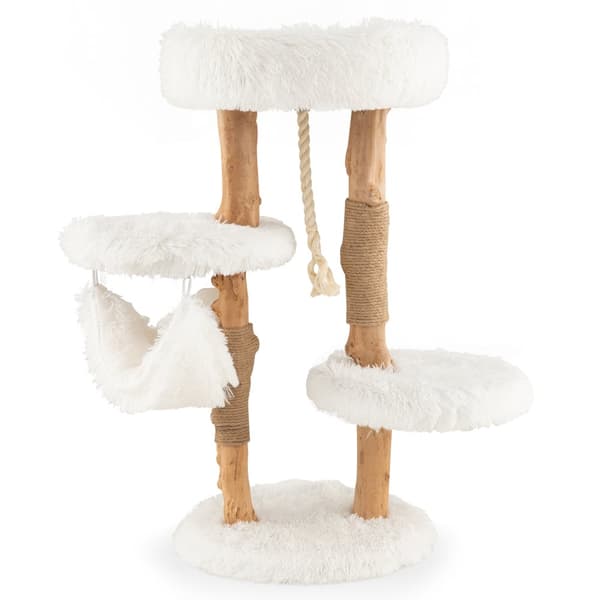 Kattkulle, 16.5x16.5x34 tum, Naturvit
