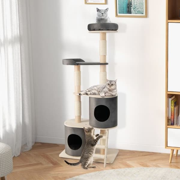 Kattmöbel, 68x39x161 cm, Grå
