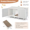 Miniatyrbillede 4 af 8: Kattebakke skjul tv-bord, 120x52x65 cm, Grå