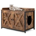 Miniatyrbillede 2 af 8: Kattebakke omslutning, 80x50x58 cm, Brun