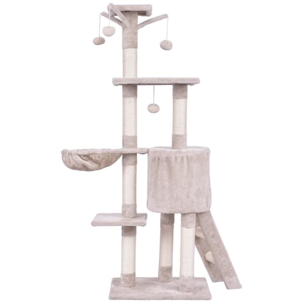 Kattelegetræ, 37x15x56 cm, Beige