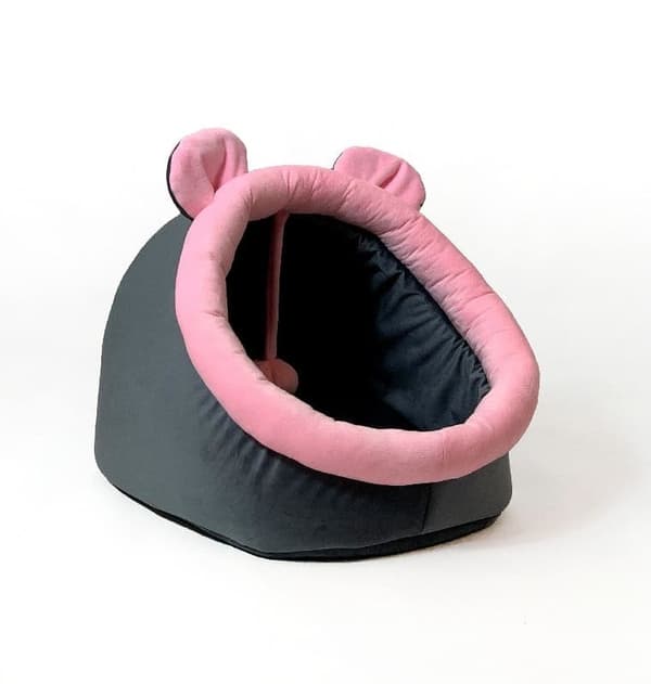 GO GIFT katteseng - grafit-pink - 40x45x34 cm