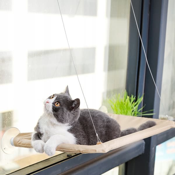 STOR FÖNSTERBÄDD FÖR KATTHÄNGTA FÖNSTERBÄDD UPP TILL 20 kg 55x35 cm