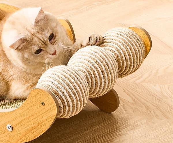 Lollanda Kattsoffa med Klösbräda och Kylfunktion, Pet Sofa, Kattsäng, Halkfri & Lätt att Rengöra - Perfekt för Sommarens Värme