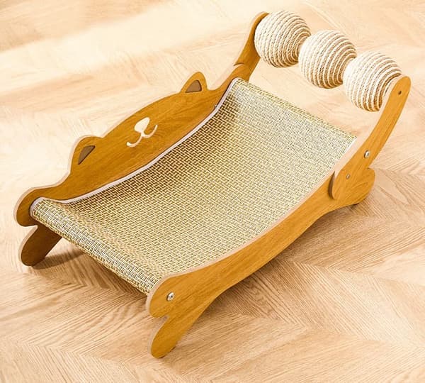 Lollanda Kattsoffa med Klösbräda och Kylfunktion, Pet Sofa, Kattsäng, Halkfri & Lätt att Rengöra - Perfekt för Sommarens Värme