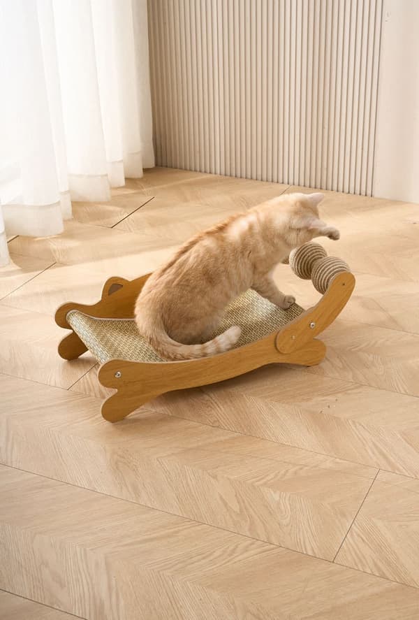 Lollanda Kattsoffa med Klösbräda och Kylfunktion, Pet Sofa, Kattsäng, Halkfri & Lätt att Rengöra - Perfekt för Sommarens Värme