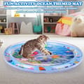 Miniatyrbild 5 av 6: Lollanda kylmatta för katt och små hundar, Vattenmatta för husdjur – Flytande fisk, Svalkande, Inflaterbar, Kan fyllas med vatten