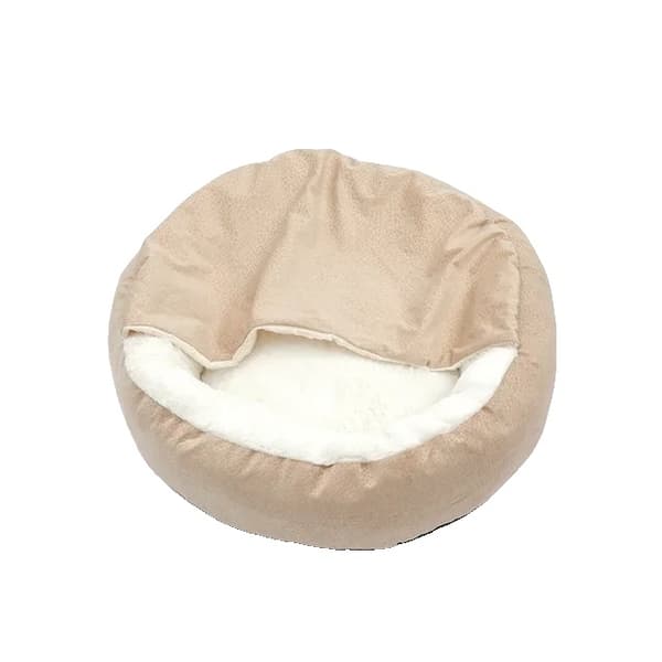 Pet Bed, Blødt Plys Materiale, Behageligt Design,beige, 70cm