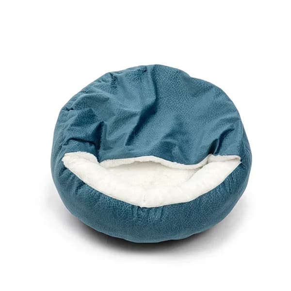Pet Bed, Blødt Plys Materiale, Behageligt Design,blå, 70cm