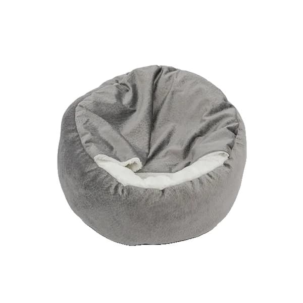 Pet Bed, Blødt Plys Materiale, Behageligt Design,grå, 60cm