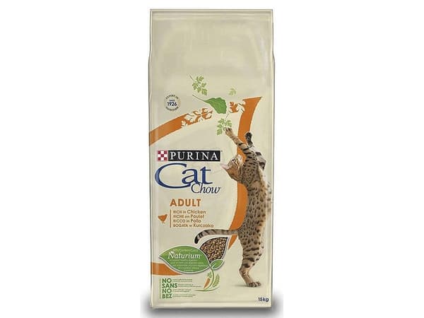 Purina CAT CHOW, Adult, Kyckling, Anka, Lax, 15 kg