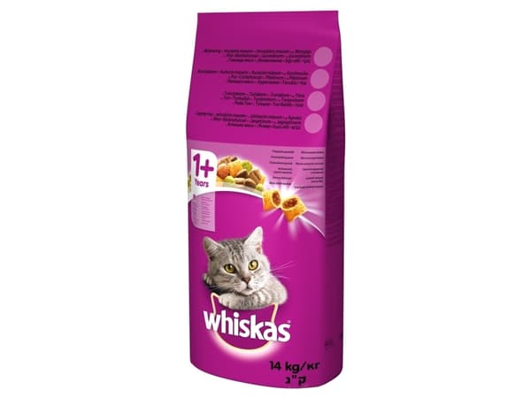Whiskas kissojen kuivaruoka Adult Beef 14 kg