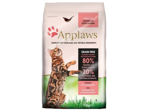 Applaws Adult cat, Alle hunderaser, Kylling, Laks, 7,5 kg